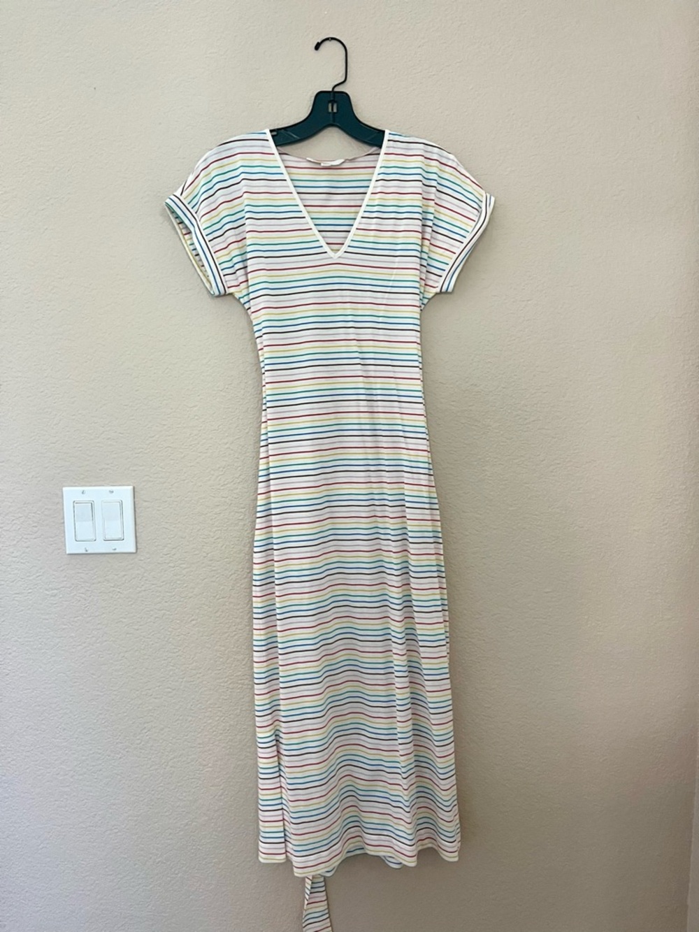 Boden rainbow stripe Ella t shirt dress size 2P